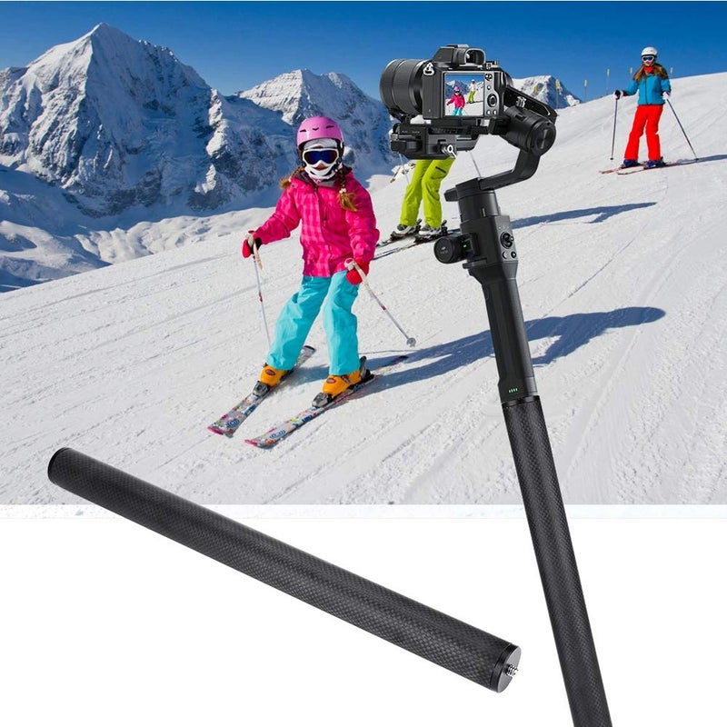 ZERONE Tripod Extension Tube for Gimbal, Carbon Fiber Extension Rod Lightweight Pole Extender Accessory for Tripod Stabilizer - Image 3